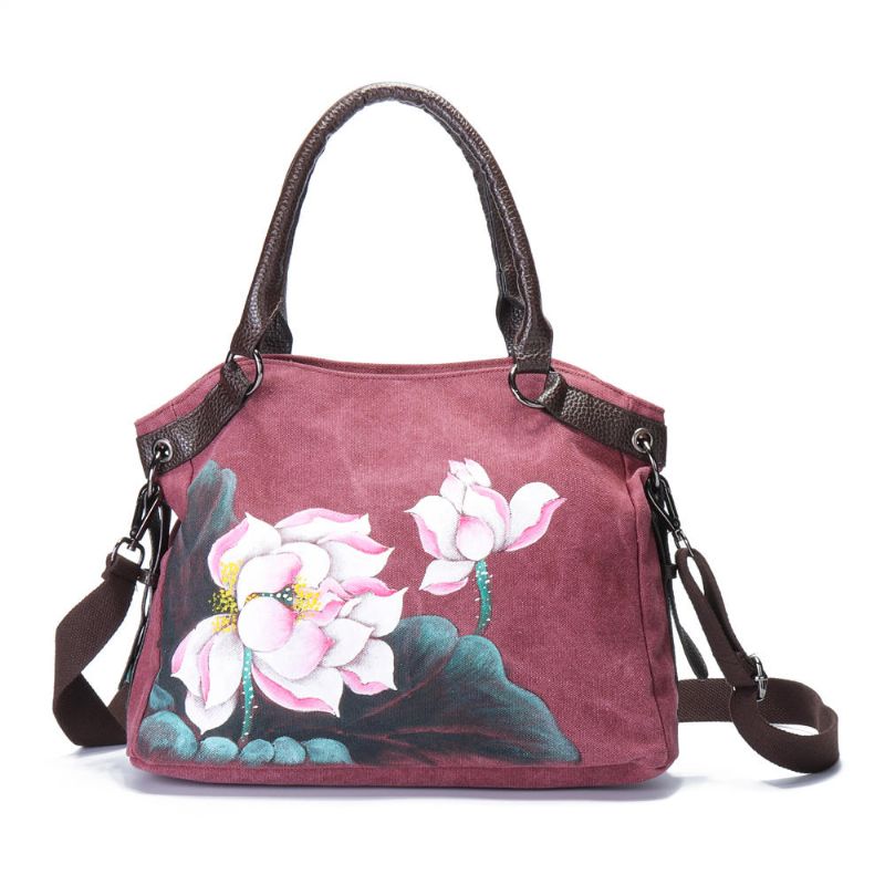 Bolsos De Lotus Pintados A Mano Bolsos Chinos Antiguos