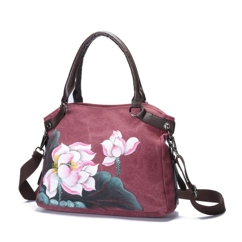 Bolsos De Lotus Pintados A Mano Bolsos Chinos Antiguos