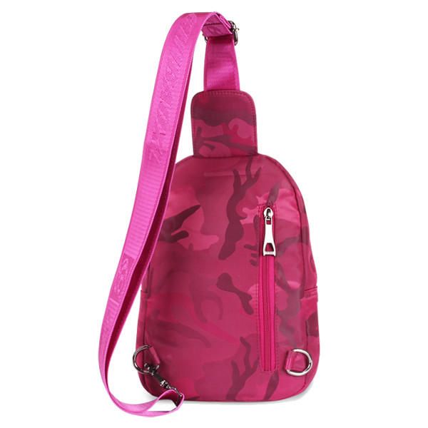 Bolsos De Pecho De Camuflaje De Viaje De Nailon Para Mujer Bolsos De Hombro Casuales Bolsos Cruzados Ligeros Para Exteriores