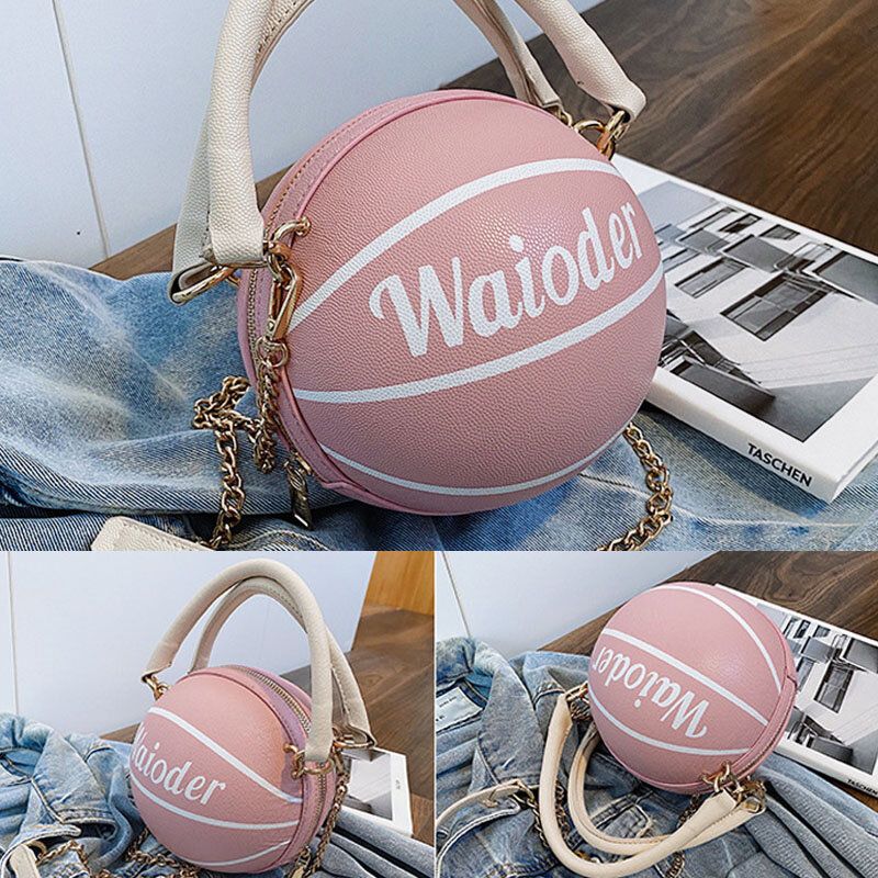 Cadenas De Fútbol De Baloncesto De Moda Para Mujer Bolso Bandolera Informal