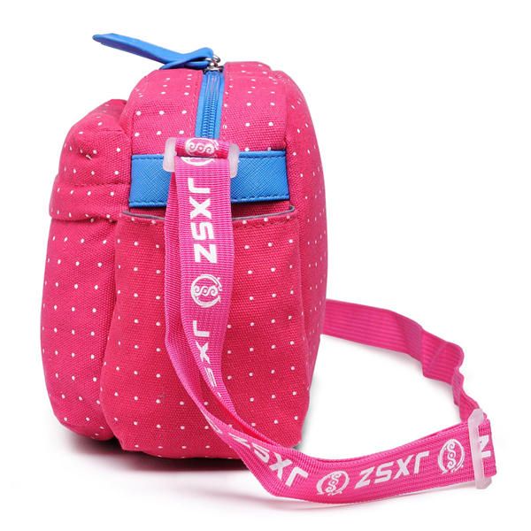 Lienzo Casual Deportes Viajes Ligero Bolso De Hombro Con Punto De Onda Bolsos Cruzados