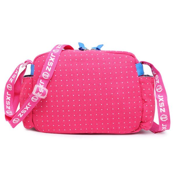 Lienzo Casual Deportes Viajes Ligero Bolso De Hombro Con Punto De Onda Bolsos Cruzados