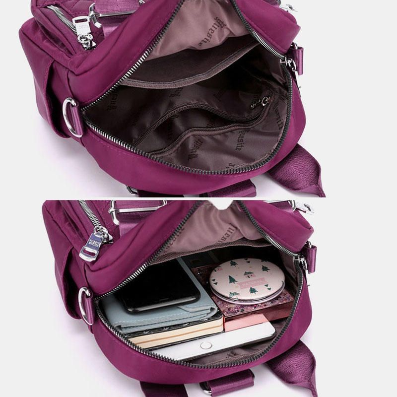 Mochila De Hombro Multicapa Impermeable Multifuncional De Gran Capacidad Para Mujer