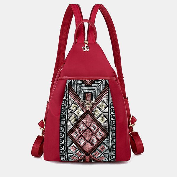 Mochila Linda Del Bolso Del Pecho Del Bordado Del Patrón Del Elefante De La Moda De Las Mujeres