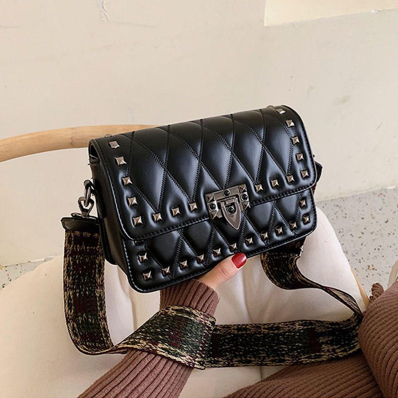 Moda Para Mujer Marea Pequeña Remaches De Moda Estilo De Fragancia Bolso Bandolera Bolso Bandolera