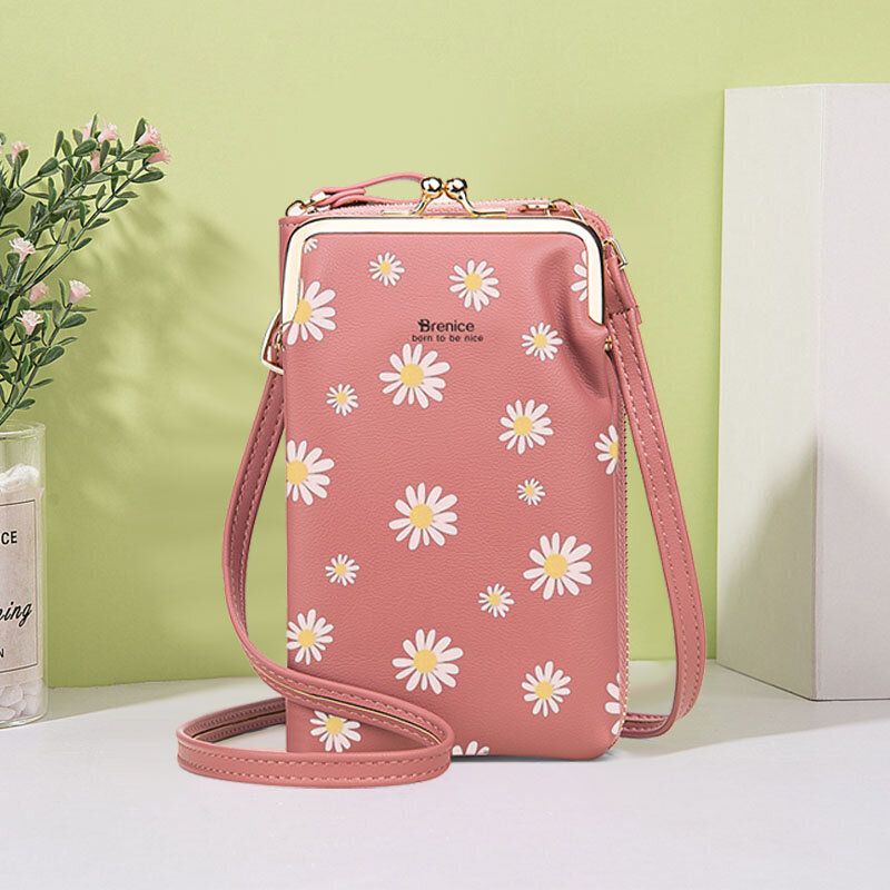 Mujeres 13 Ranuras Para Tarjetas Bolso Para Teléfono Bolso Bandolera Daisy Bolso Bandolera