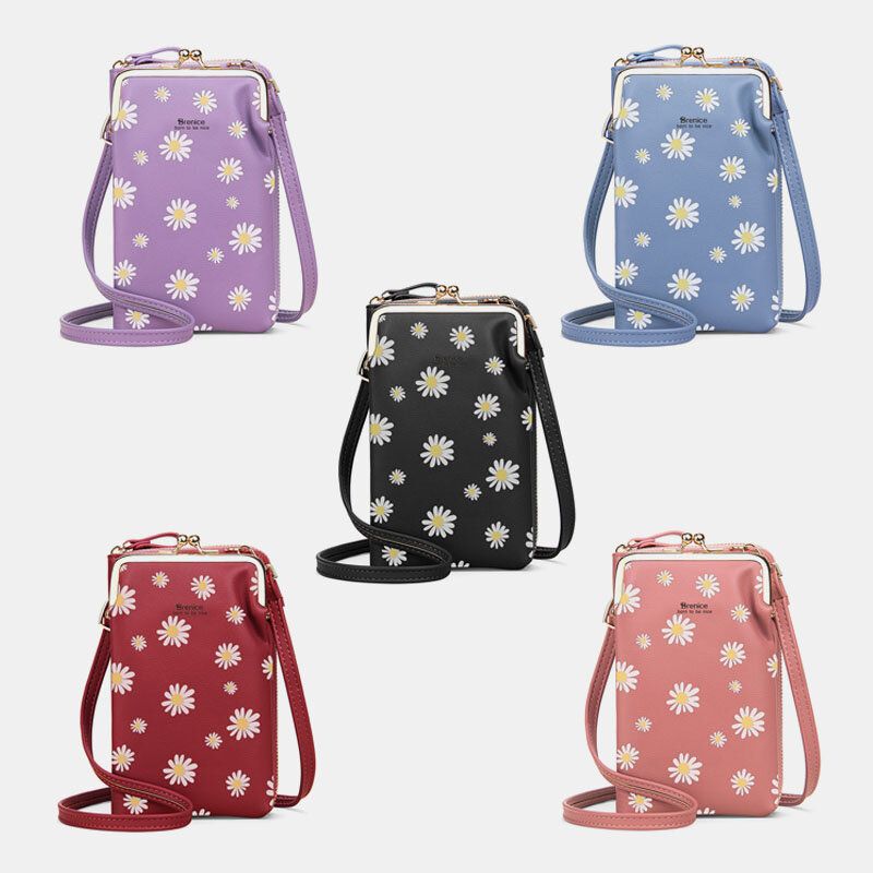 Mujeres 13 Ranuras Para Tarjetas Bolso Para Teléfono Bolso Bandolera Daisy Bolso Bandolera