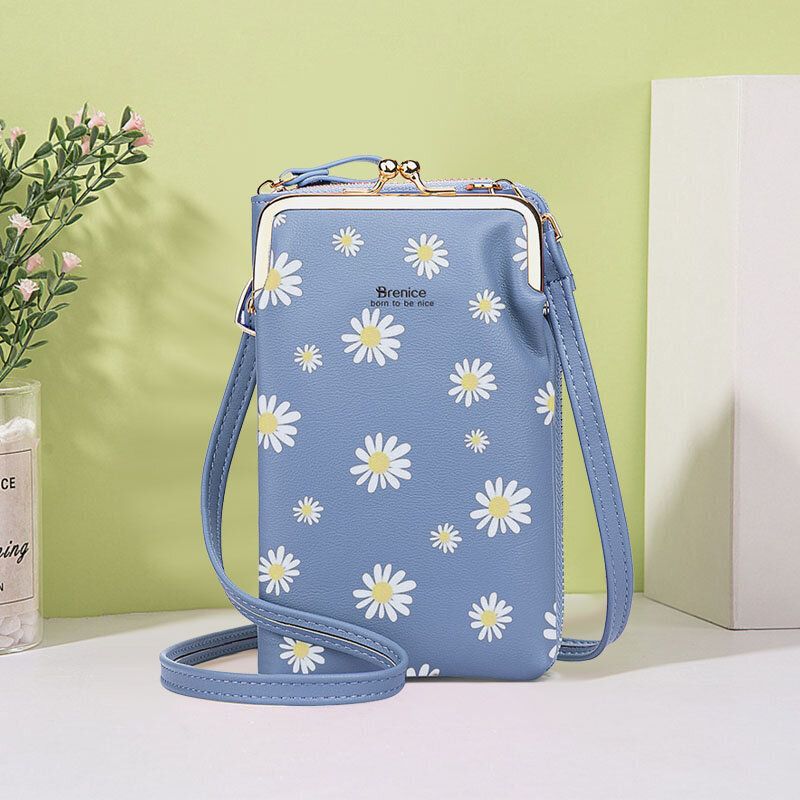 Mujeres 13 Ranuras Para Tarjetas Bolso Para Teléfono Bolso Bandolera Daisy Bolso Bandolera