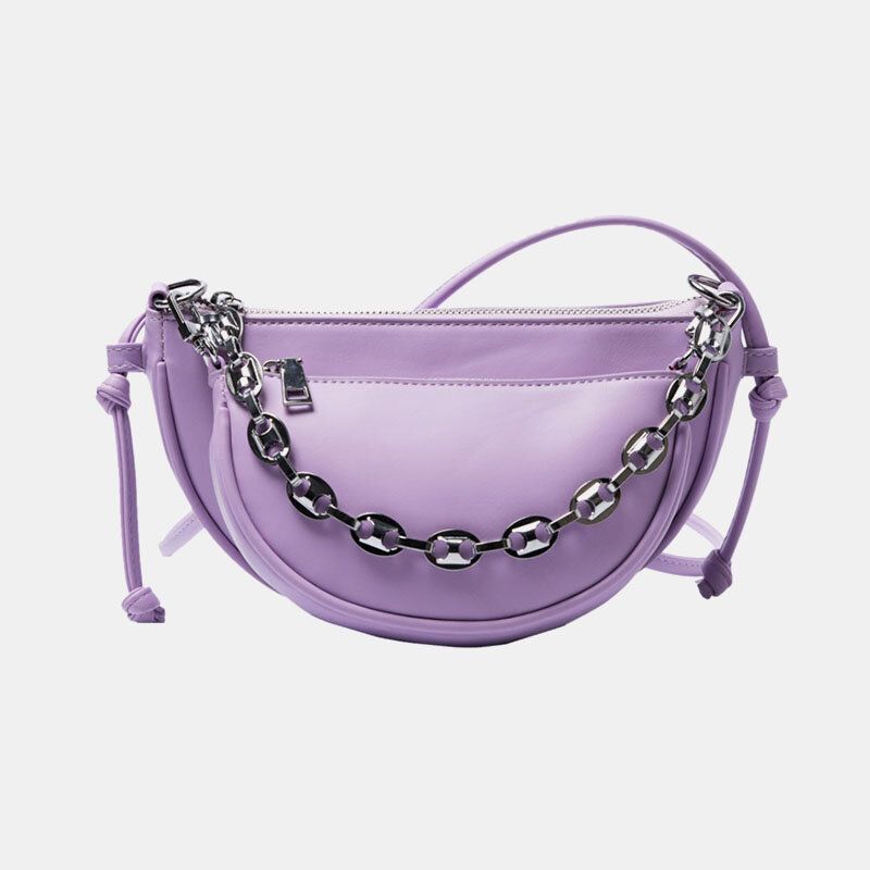 Mujeres 2pcs Forma Irregular Sólida Cadena Sillín Bolsa Bolsa De Hombro