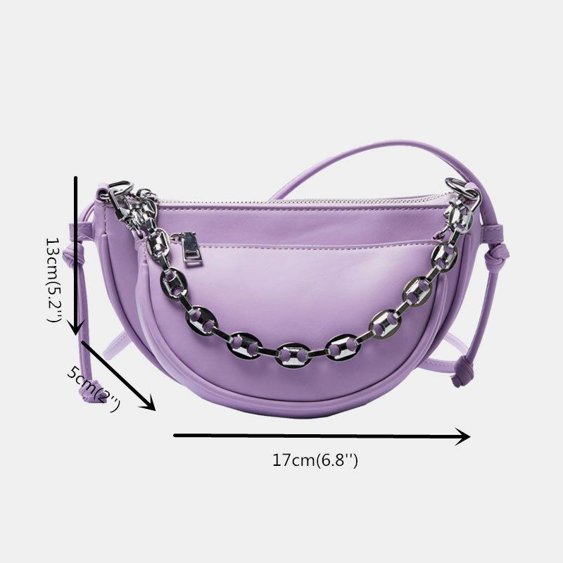 Mujeres 2pcs Forma Irregular Sólida Cadena Sillín Bolsa Bolsa De Hombro