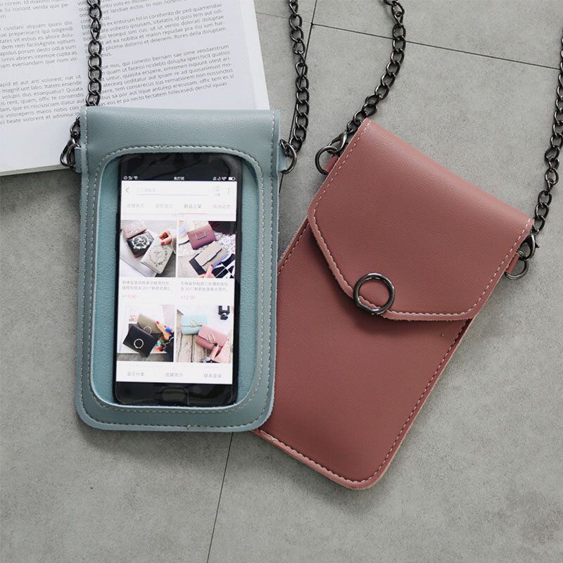 Mujeres 6.3 Pulgadas Pantalla Táctil Cadena Bolso Casual Para Teléfono Bolso Bandolera Bolso Bandolera