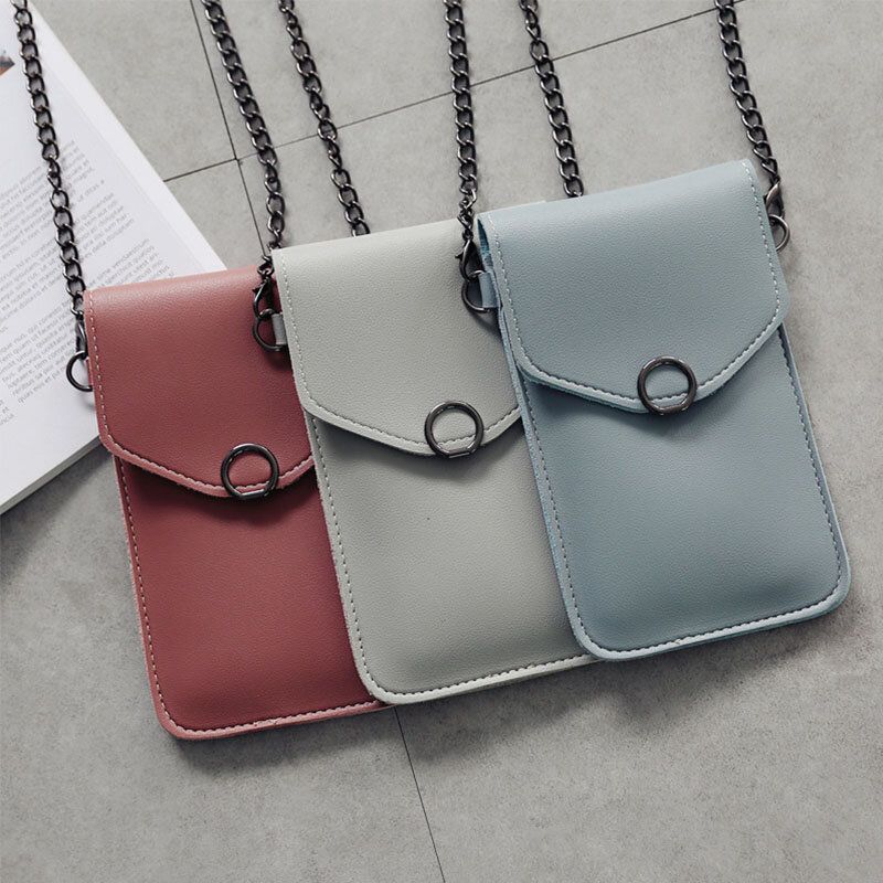 Mujeres 6.3 Pulgadas Pantalla Táctil Cadena Bolso Casual Para Teléfono Bolso Bandolera Bolso Bandolera