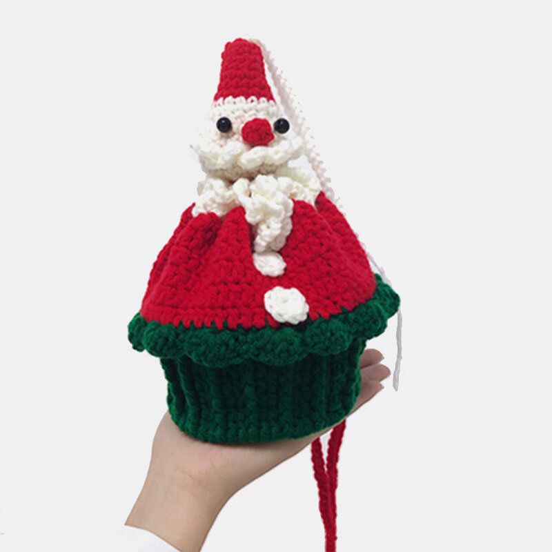 Mujeres Algodón Hecho A Mano Navidad Patrón Festivo Casual Bolso Bandolera Creativo Bolso Para Teléfono