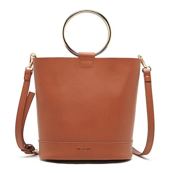 Mujeres Cool Pu Bucket Bags Crossbody Bags