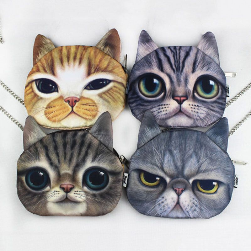 Mujeres Dibujos Animados 3d Cabeza De Gato Personalidad Lindo Bolso Bandolera Bolso Bandolera