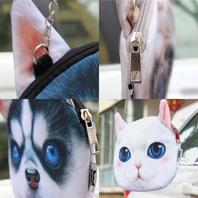 Mujeres Dibujos Animados 3d Cabeza De Gato Personalidad Lindo Bolso Bandolera Bolso Bandolera