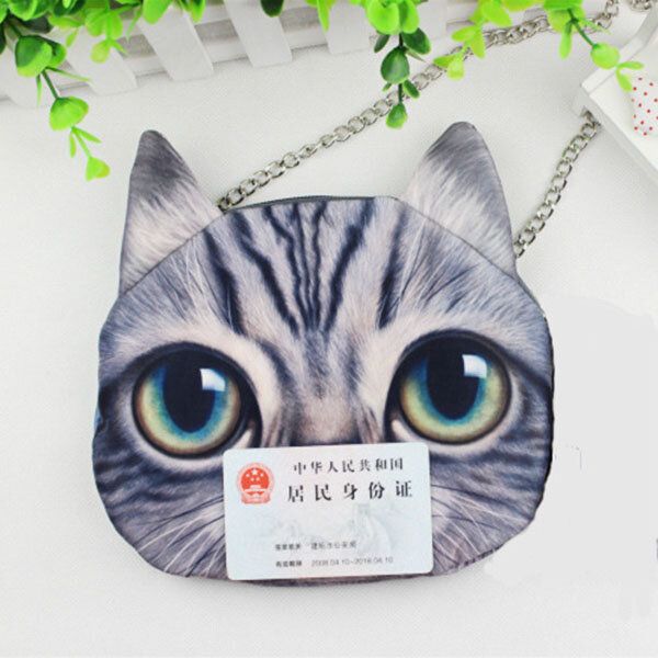 Mujeres Dibujos Animados 3d Cabeza De Gato Personalidad Lindo Bolso Bandolera Bolso Bandolera