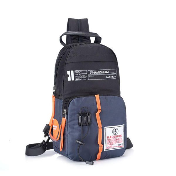 Mujeres Hombres Casual Nylon Deportes Bolsa De Pecho Al Aire Libre Bolsos De Hombro Mochila