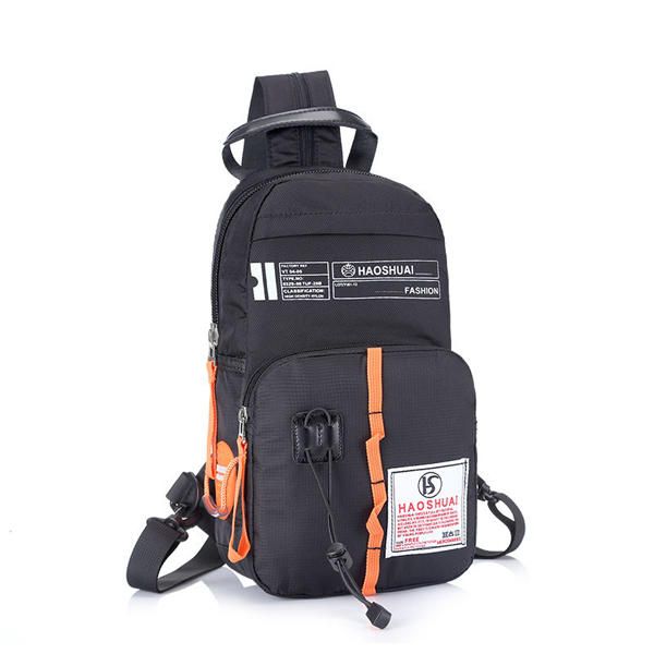 Mujeres Hombres Casual Nylon Deportes Bolsa De Pecho Al Aire Libre Bolsos De Hombro Mochila