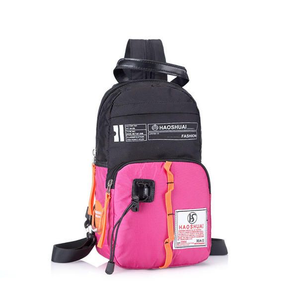 Mujeres Hombres Casual Nylon Deportes Bolsa De Pecho Al Aire Libre Bolsos De Hombro Mochila