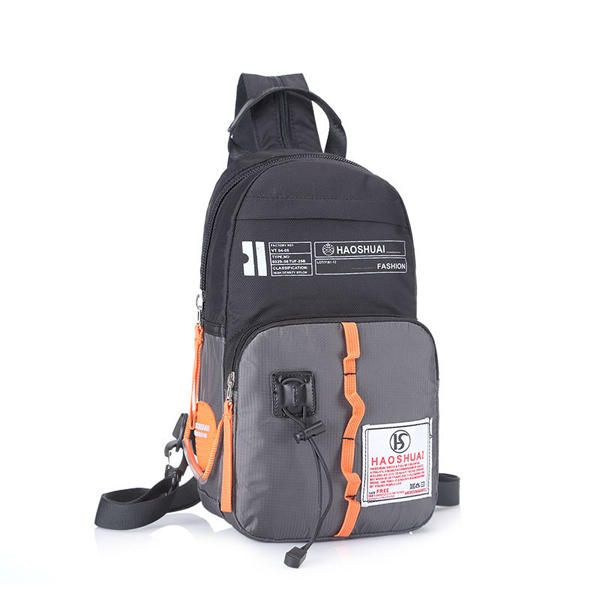 Mujeres Hombres Casual Nylon Deportes Bolsa De Pecho Al Aire Libre Bolsos De Hombro Mochila