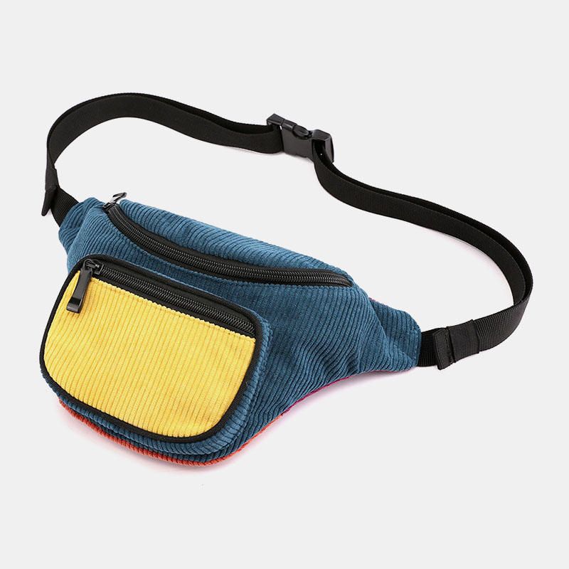 Mujeres Hombres Moda Multicolor Riñonera Bolso Bandolera Bolso En El Pecho Bolso Bandolera Con Puerto Para Auriculares