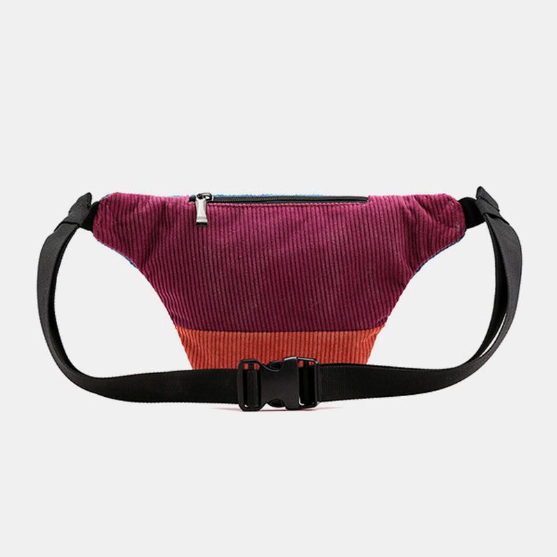 Mujeres Hombres Moda Multicolor Riñonera Bolso Bandolera Bolso En El Pecho Bolso Bandolera Con Puerto Para Auriculares