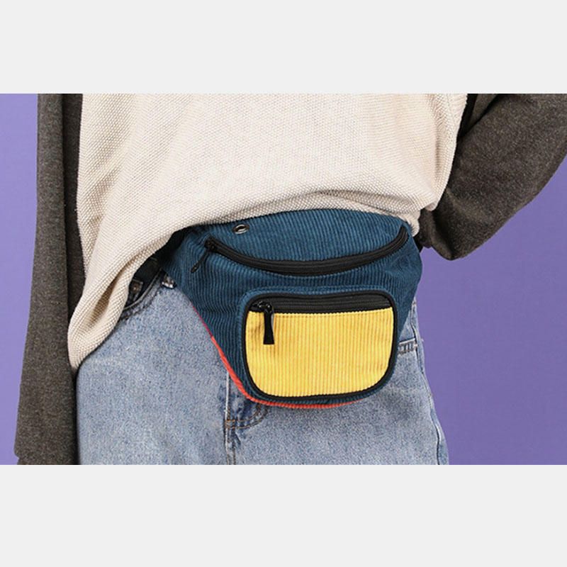 Mujeres Hombres Moda Multicolor Riñonera Bolso Bandolera Bolso En El Pecho Bolso Bandolera Con Puerto Para Auriculares