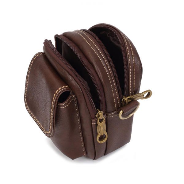 Mujeres Hombres Retro Bolsillo Frontal Con Cremallera Bolsos De Hombro Bolsos Cruzados Vintage Bolsos De Cintura Bolsos De Teléfono De 5.5 Pulgada