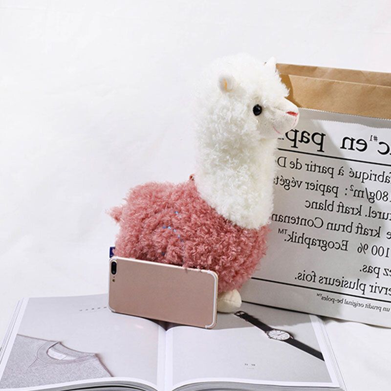 Mujeres Lana De Cordero Dibujos Animados Lindos 3d Forma De Alpaca Suave Creativo Pequeño Bolso De Hombro Bolso Bandolera Con Cadena