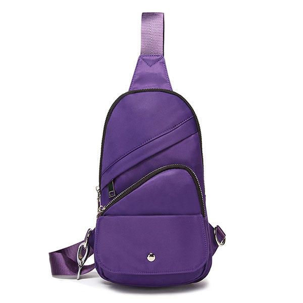 Mujeres Nylon Impermeable Deporte Viaje Al Aire Libre Bolso Bandolera Bolsa De Pecho