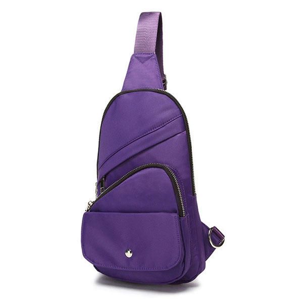 Mujeres Nylon Impermeable Deporte Viaje Al Aire Libre Bolso Bandolera Bolsa De Pecho