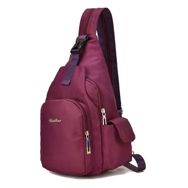 Mujeres Nylon Multifuncional Impermeable Crossbody Bolsa Mochila Viaje De Ocio Bolsa De Pecho Bolsa De Bebé