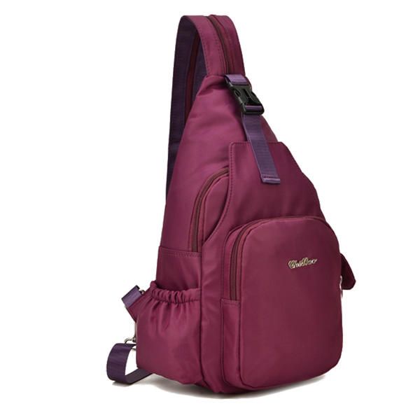 Mujeres Nylon Multifuncional Impermeable Crossbody Bolsa Mochila Viaje De Ocio Bolsa De Pecho Bolsa De Bebé