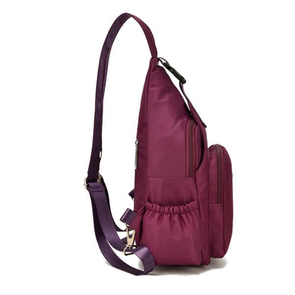 Mujeres Nylon Multifuncional Impermeable Crossbody Bolsa Mochila Viaje De Ocio Bolsa De Pecho Bolsa De Bebé