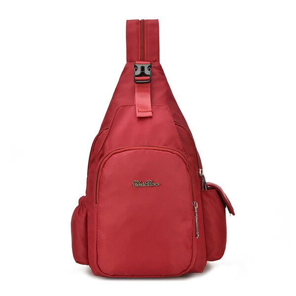 Mujeres Nylon Multifuncional Impermeable Crossbody Bolsa Mochila Viaje De Ocio Bolsa De Pecho Bolsa De Bebé