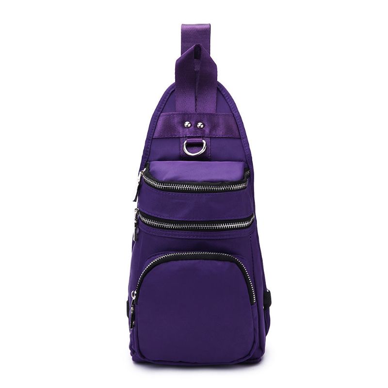 Mujeres Nylon Ocio Bolsa De Pecho Impermeable Bolso Bandolera Bolso Bandolera