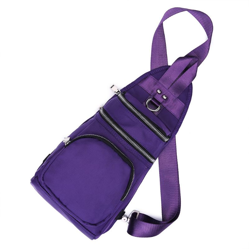 Mujeres Nylon Ocio Bolsa De Pecho Impermeable Bolso Bandolera Bolso Bandolera