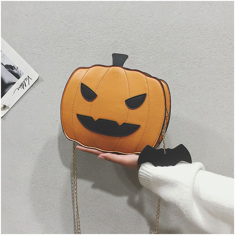 Mujeres Patchwork Cadenas Bolso De Calabaza De Halloween Bolso Bandolera