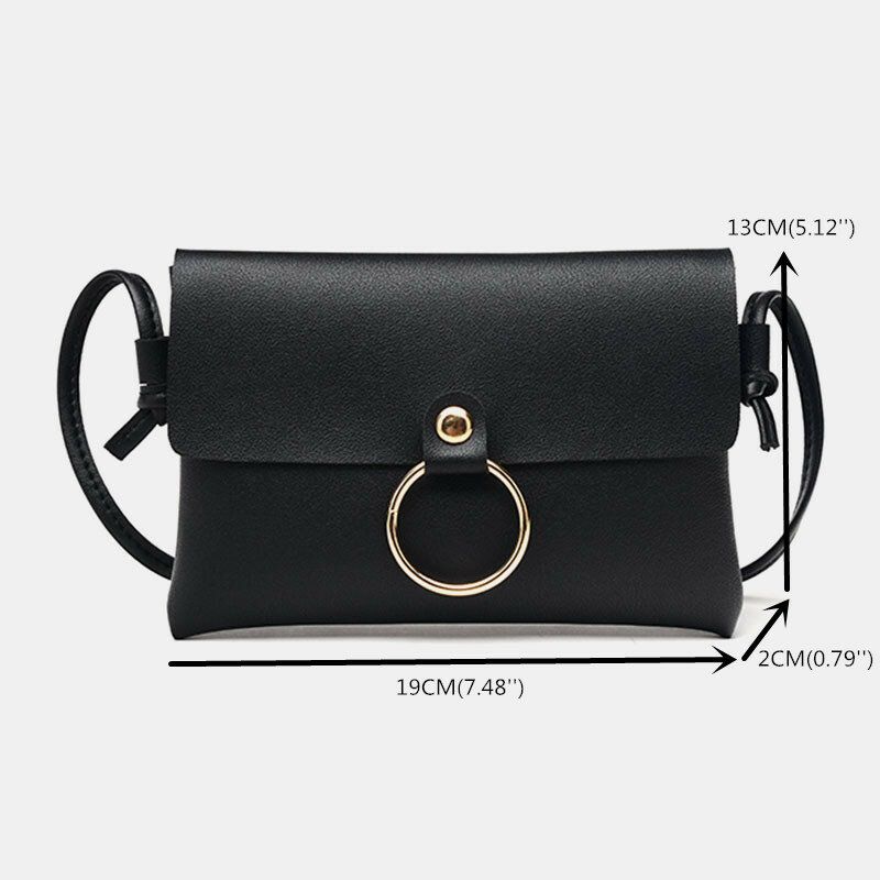 Mujeres Sólido Casual Pu Mini Bolso Pequeño Para Teléfono Bolso Bandolera Bolso Bandolera