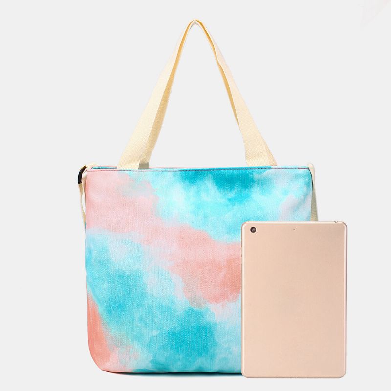 Mujeres Tie-dye Ombre Bolso De Gran Capacidad Bolso Bandolera Bolso Bandolera