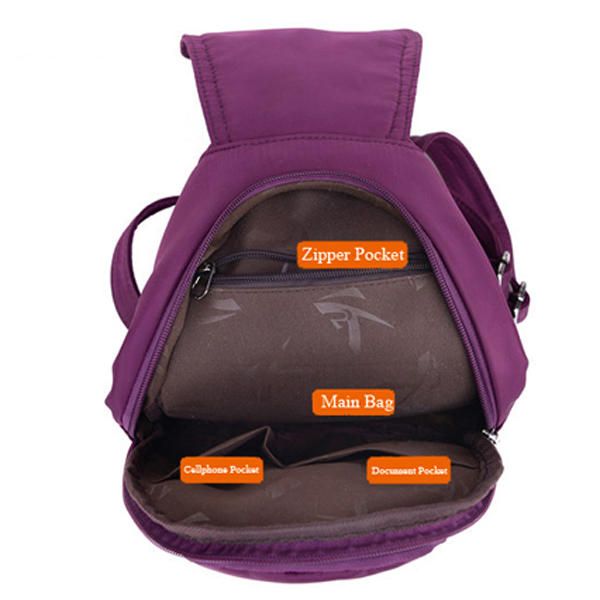 Mujeres Trenza Decoraction Nylon Impermeable Casual Bolsa De Pecho Bolsa De Bandolera Al Aire Libre