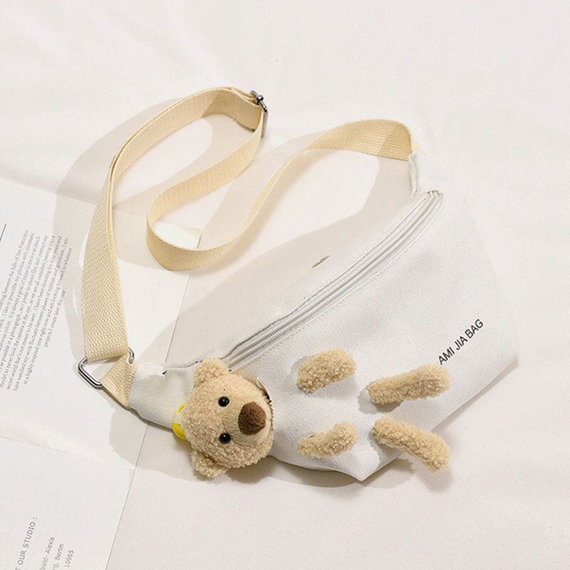 Muñeca De Oso Para Mujer Auricular Sólido Bolso Bandolera Lindo Bolso Bandolera Bolso Bandolera