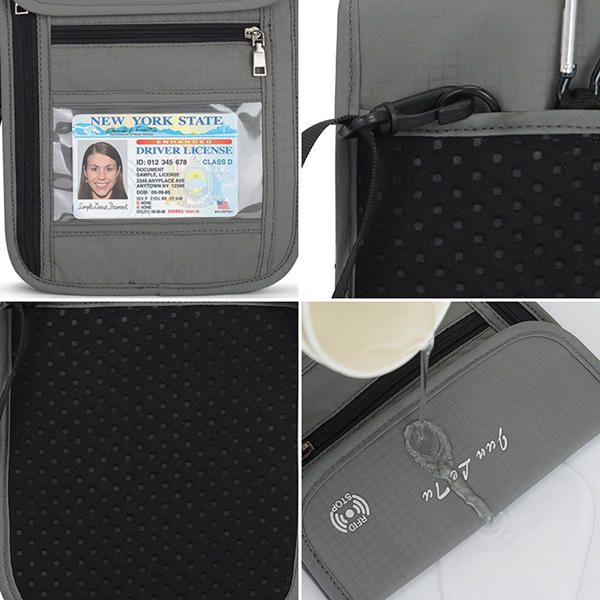 Rfid Bloqueo De Pasaporte De Viaje Titular De La Bolsa Para El Cuello Cartera Bolso De La Cintura Para Las Mujeres