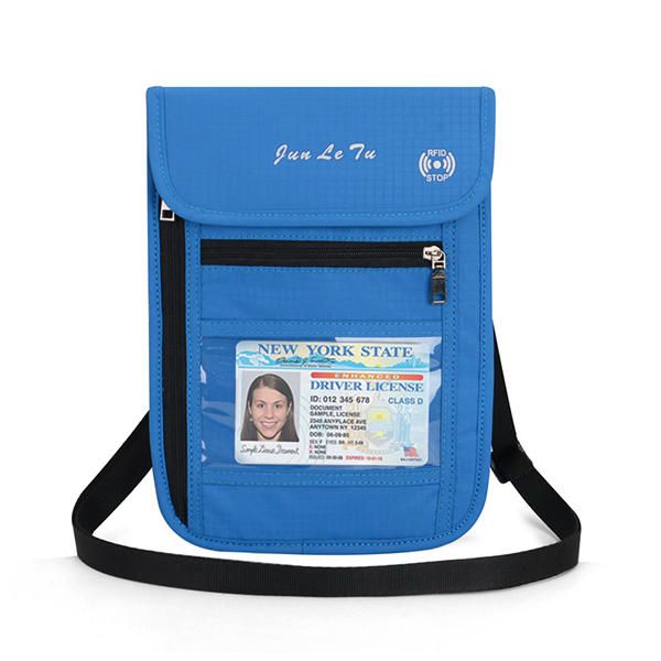 Rfid Bloqueo De Pasaporte De Viaje Titular De La Bolsa Para El Cuello Cartera Bolso De La Cintura Para Las Mujeres