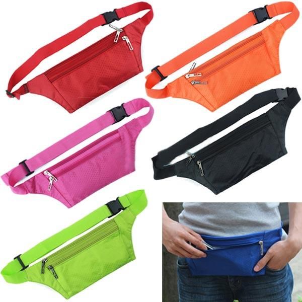 Riñonera Unisex Para Correr Viaje Práctico Senderismo Deporte Cintura Cinturón Bolsa Con Cremallera