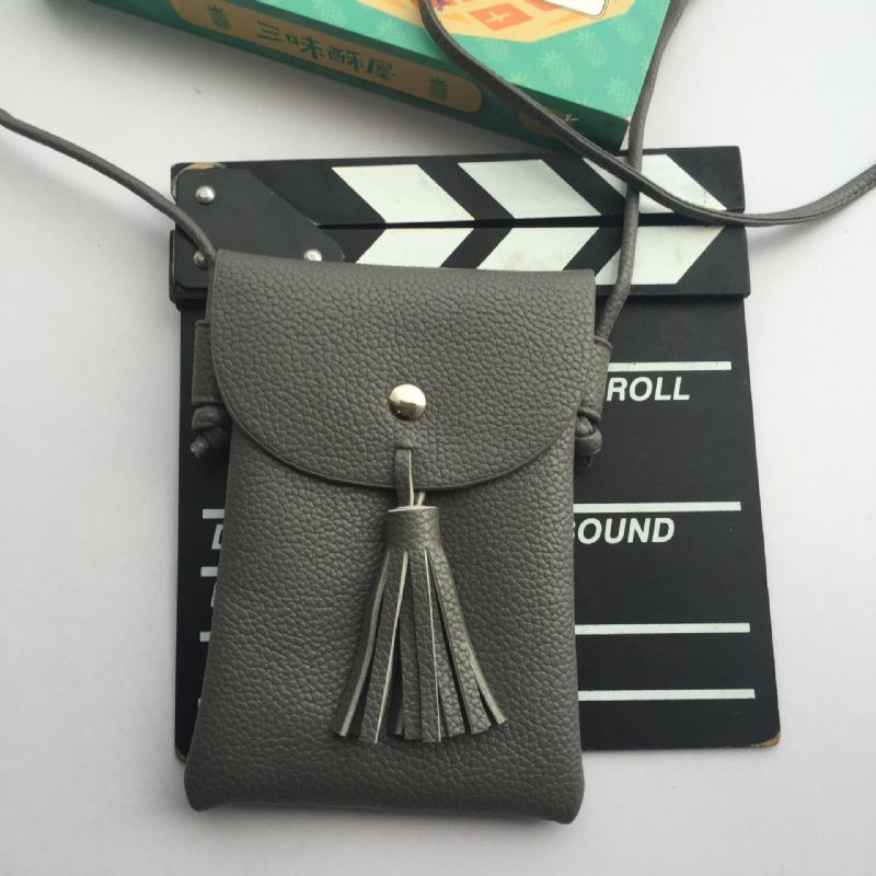 Tassel Portable Pu Leather Phone Bag Bolsos De Hombro Bolsos Cruzados