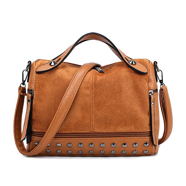 Vintage Rivet Boston Bag Bolso Bandolera Para Mujer