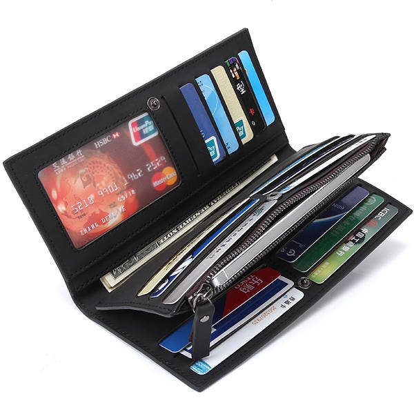 26 Ranuras Para Tarjetas Secretaria Billetera Business Cool Wallet Monedero Largo Para Hombres