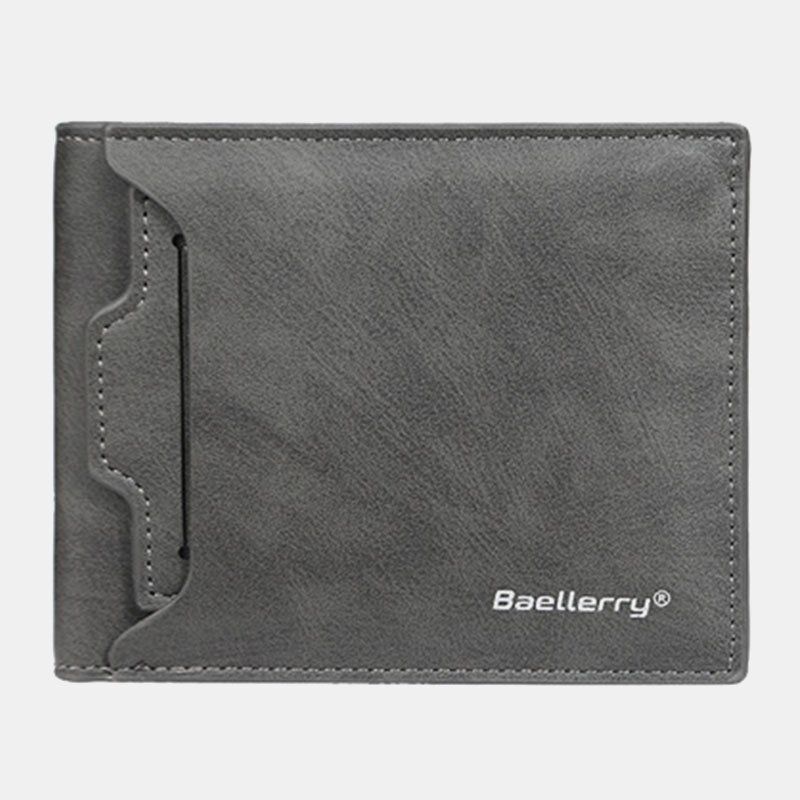 Baellerry Hombres Pu Cuero Ranura Para Múltiples Tarjetas Casual Thin Money Clip Portatarjetas Cartera